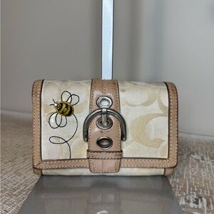SOLD - Coach bumble bee buckle wallet **rare**